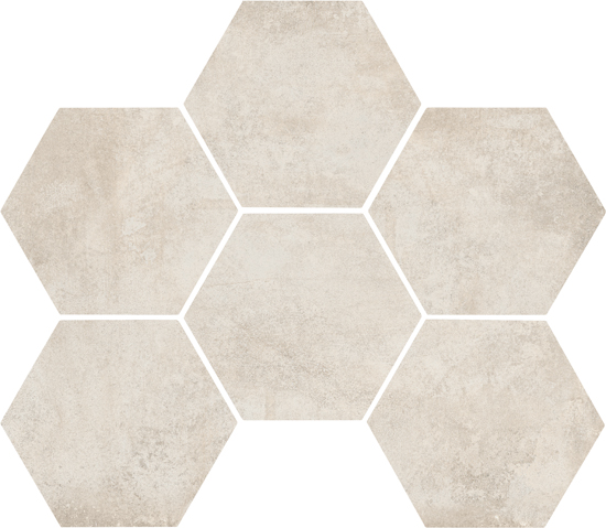 Vloertegel marazzi clays MM5N cotton hexagon 18,2x21
