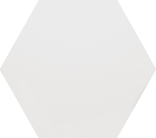 Wandtegel Douglas en Jones vintage hexagon blanco mat 15x17