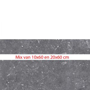 La Fabricca mix stroken blue evolution anthracite 10x60/20x60 - Thuis in Tegels