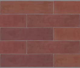 Wandtegel Revoir Paris atelier bordeau mat 6,2x25
