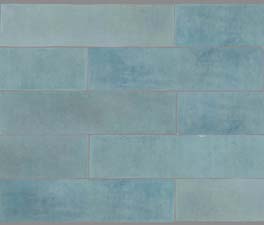 Wandtegel Revoir Paris atelier turquoise mat 6,2x25