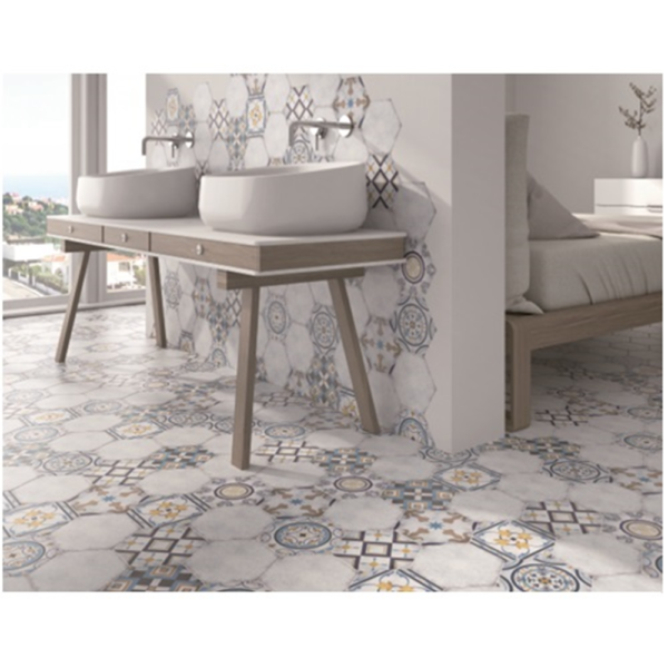 Vloertegels Terre D'Azur Bizantino Blanco Decor Mix 15,5x18