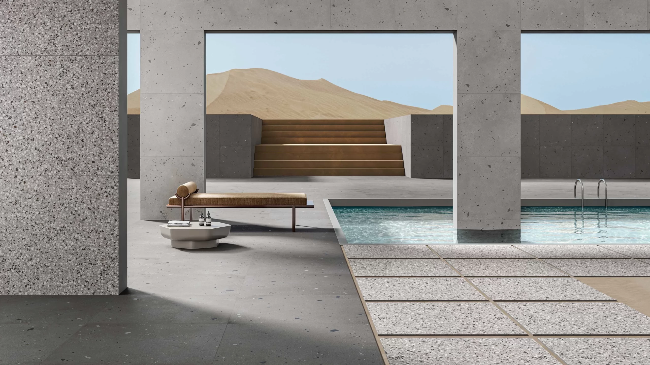 Vloertegels vtwonen Terrazzo Smoke Mat 90x90cm