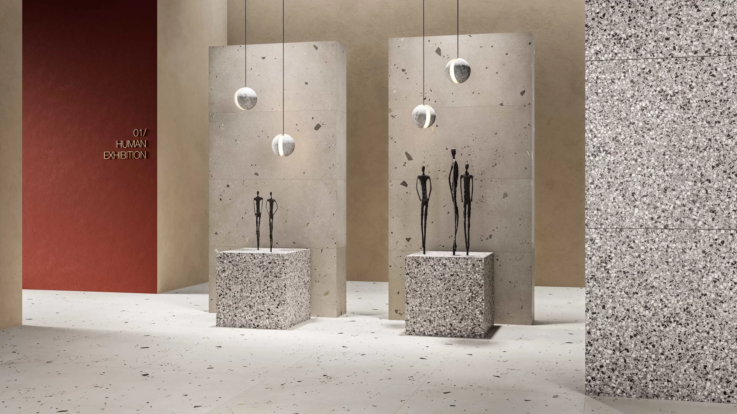 Vloertegels vtwonen Terrazzo Smoke Mat 60x60cm