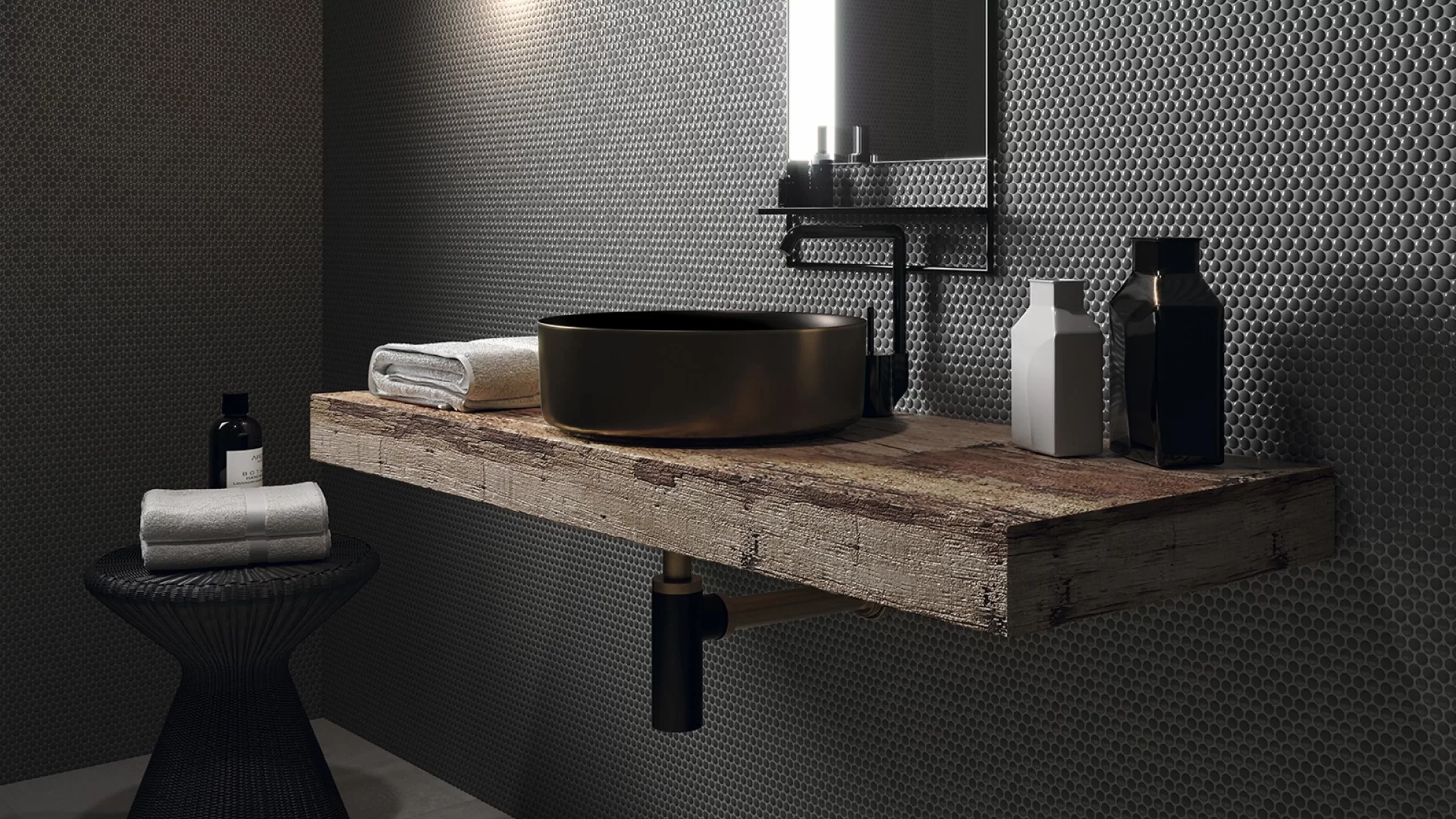 Mozaïek tegels Dune Glass Grey mat/glans 28,2x28,5cm