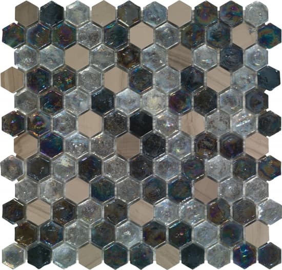 Mozaïek tegels Dune Materia Bont Multicolor mat/glans 29x30cm