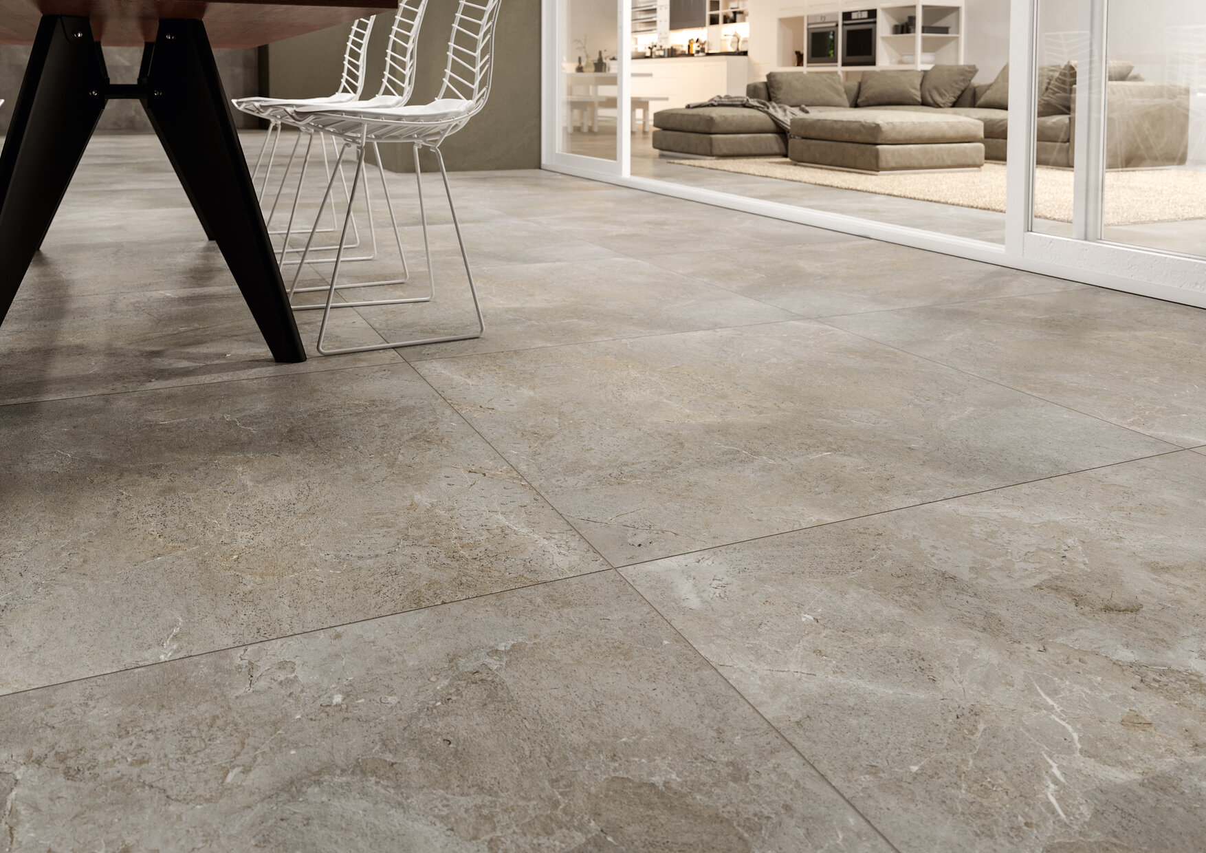 Vloertegels Porcelaingres Royal Stone Palladium Grey 60x60