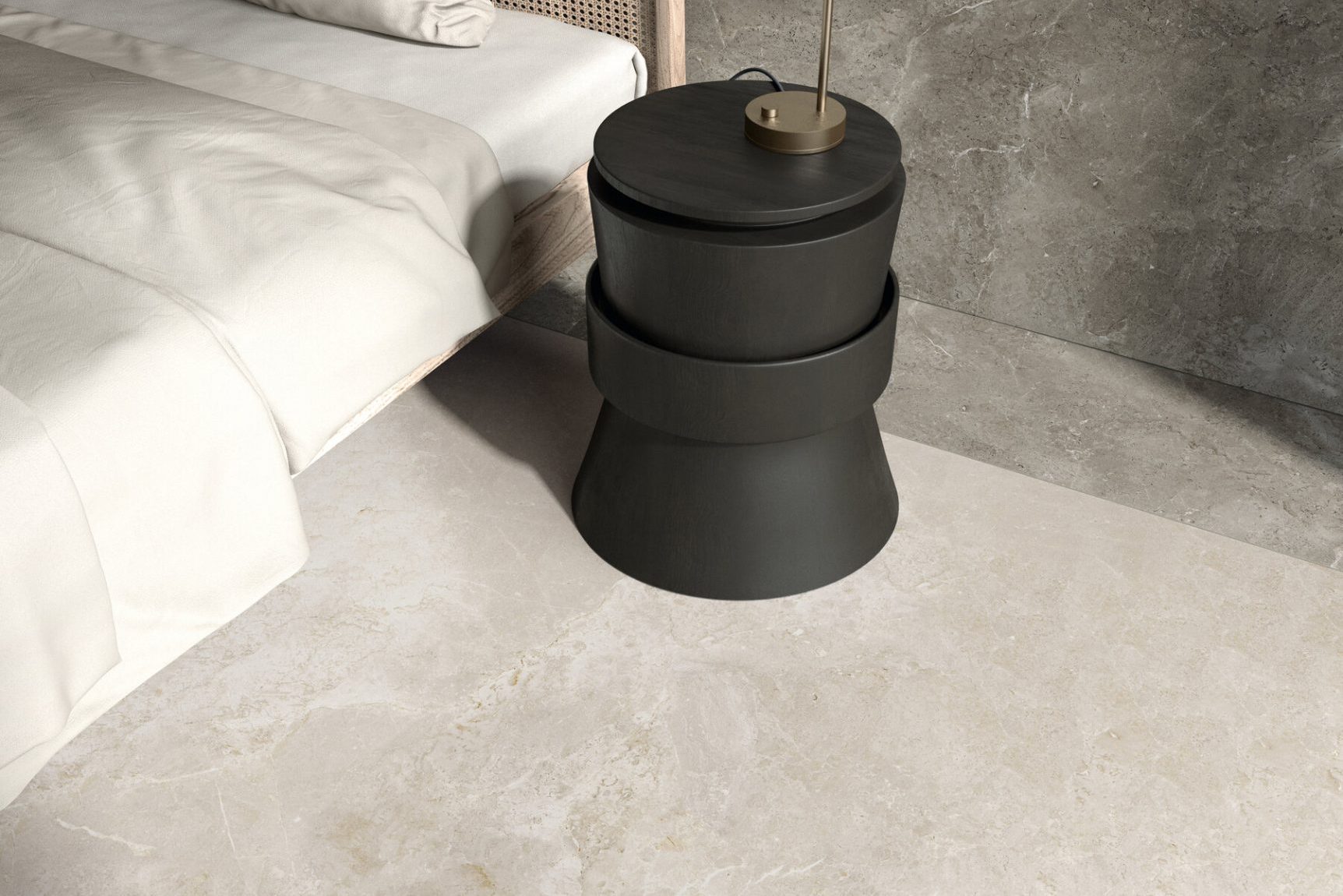 In the spotlights bij Thuis in Tegels: de serie Royal Stone marmerlook tegels van Porcelaingres