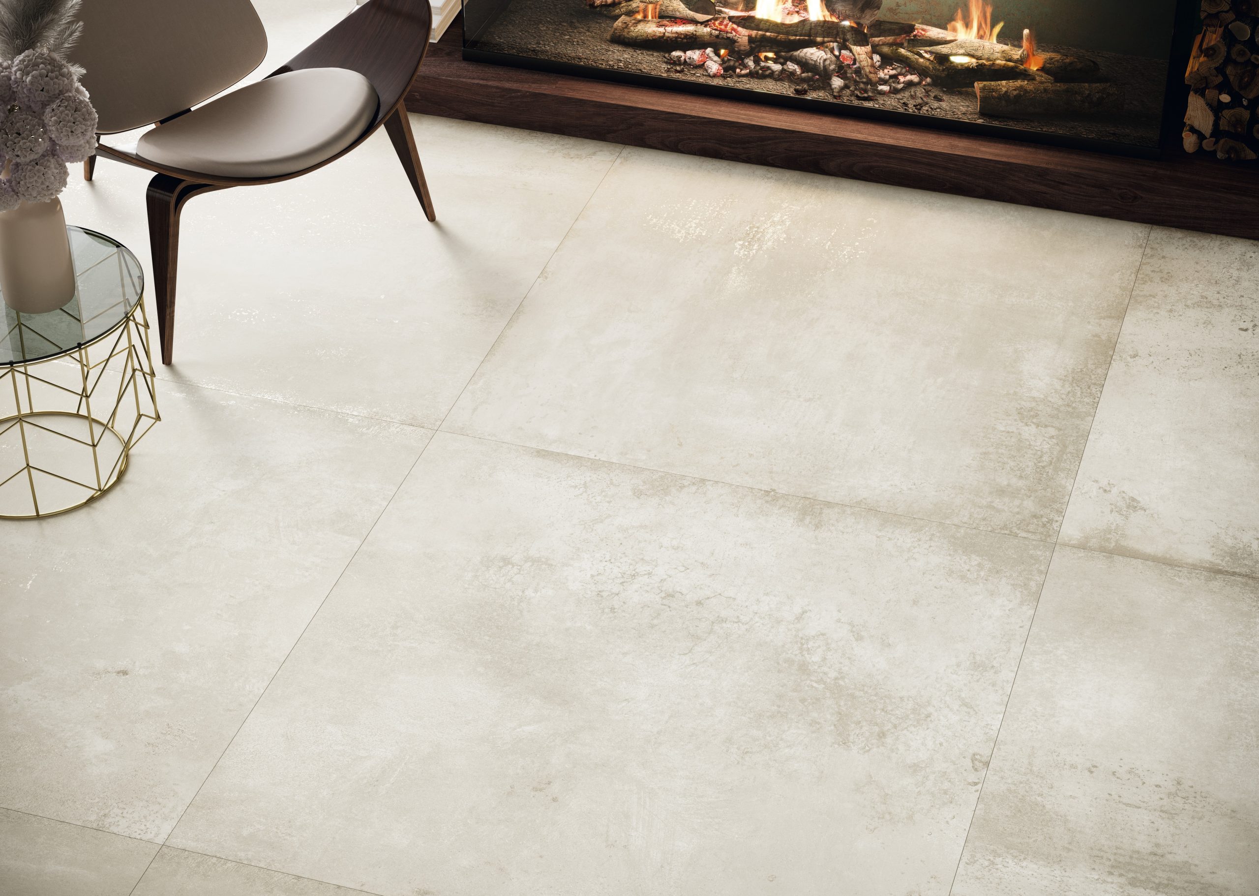 Vloertegel Grespania Coverlam Distrito Marfil 120x120cm x 5,6mm