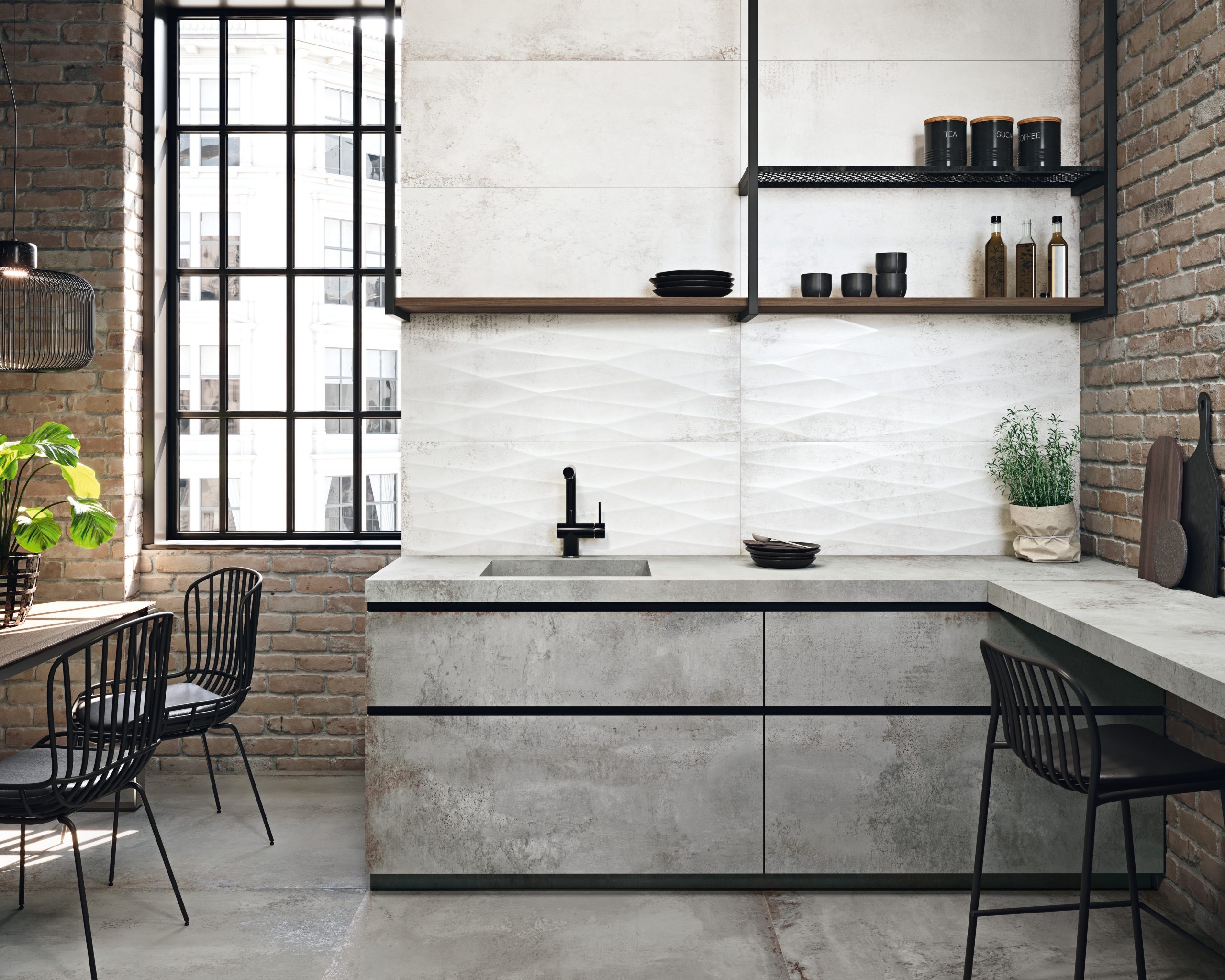 Wandtegel Grespania Distrito Blanco 45x120cm