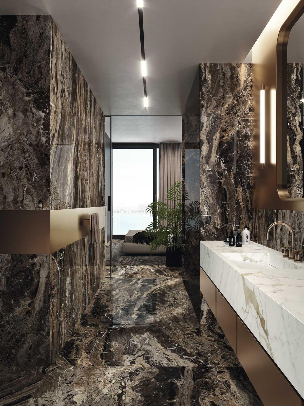 Vloertegels Marazzie Marble Look Frappucicino Glans 120x120cm