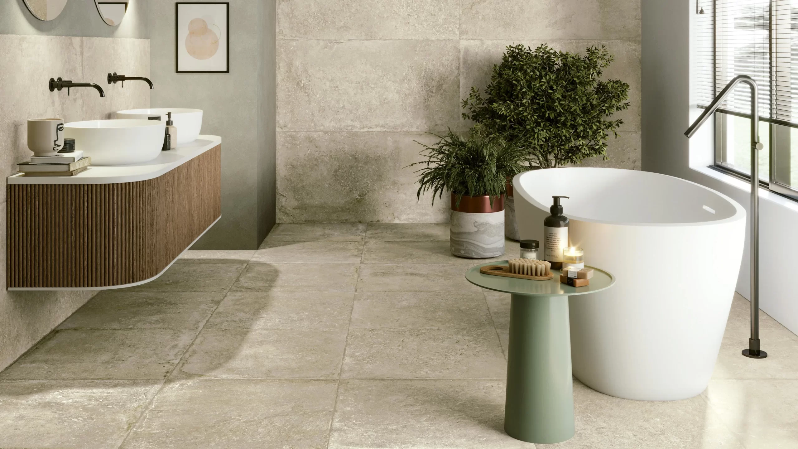 Vloertegel Douglas & Jones Province Beige mat 80x80cm