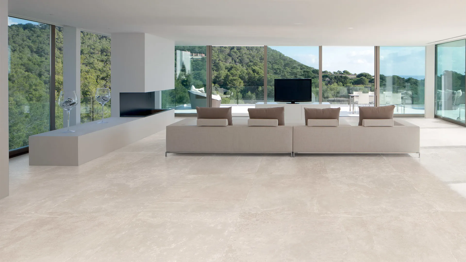 Vloertegel Douglas & Jones Fusion Hot White 80x80cm