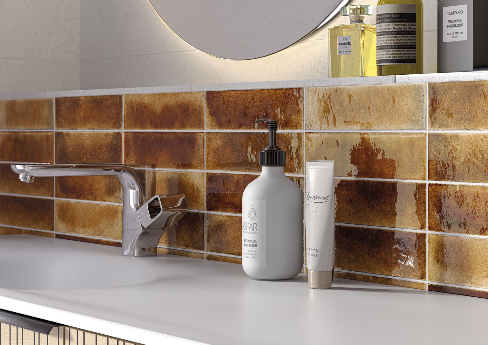 Wandtegels Jazba Caramel Brillo 6x24,6