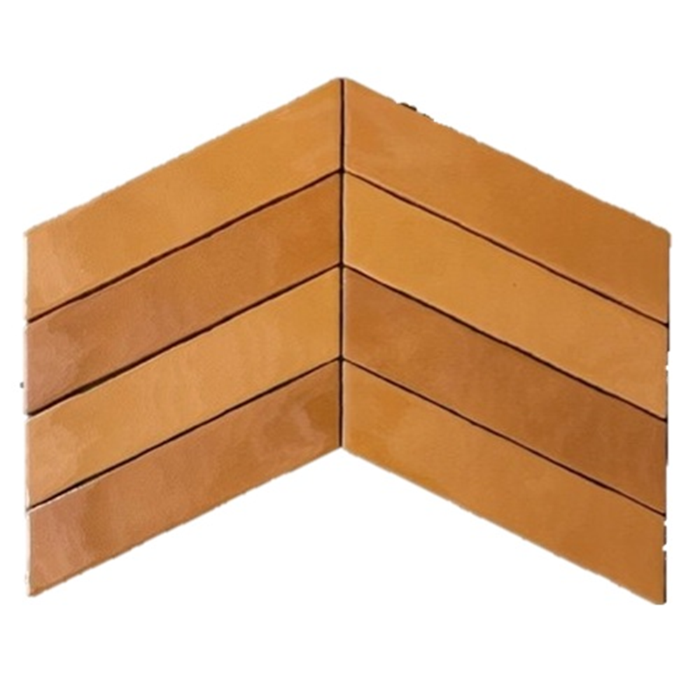 Wandtegels Terre D'Azur Chevron Granada Miel R 6,4x27,5